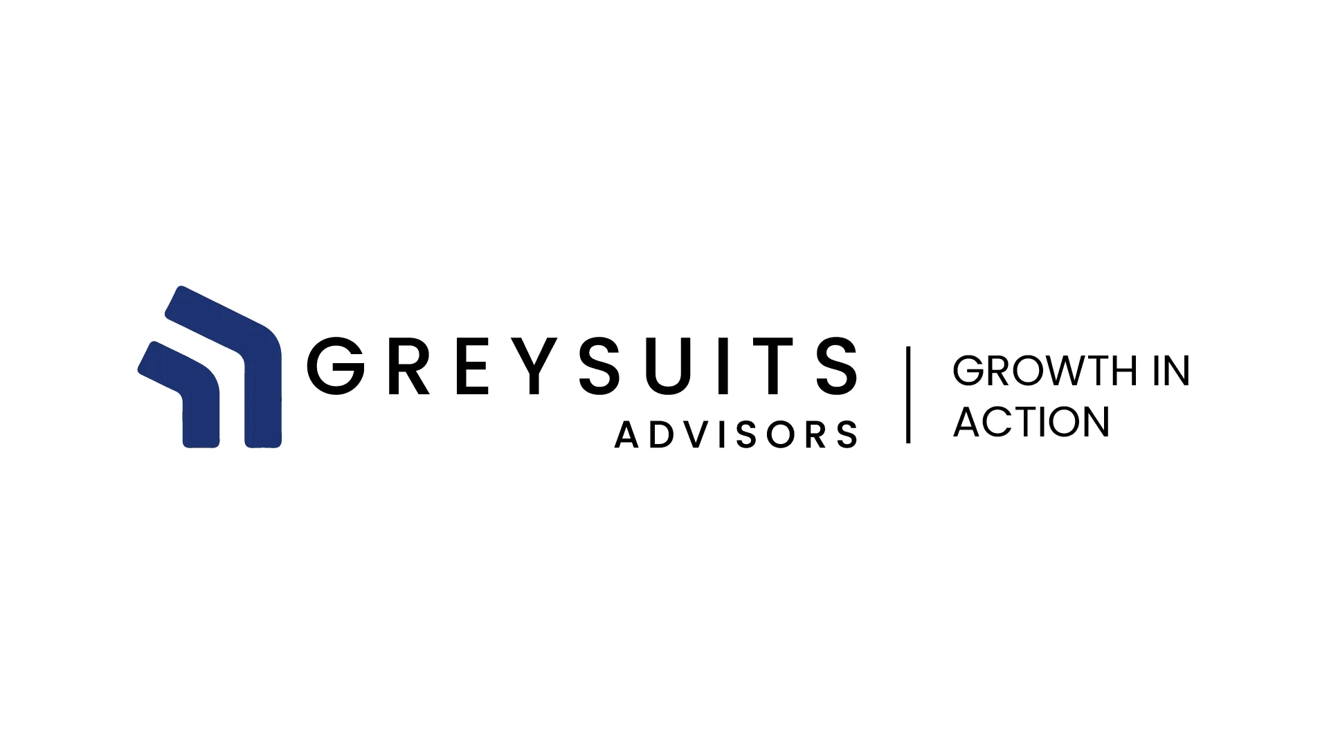 greysuits logo - Black and blue with growth in action white bg | GreySuits Advisors | GreySuits Advisors